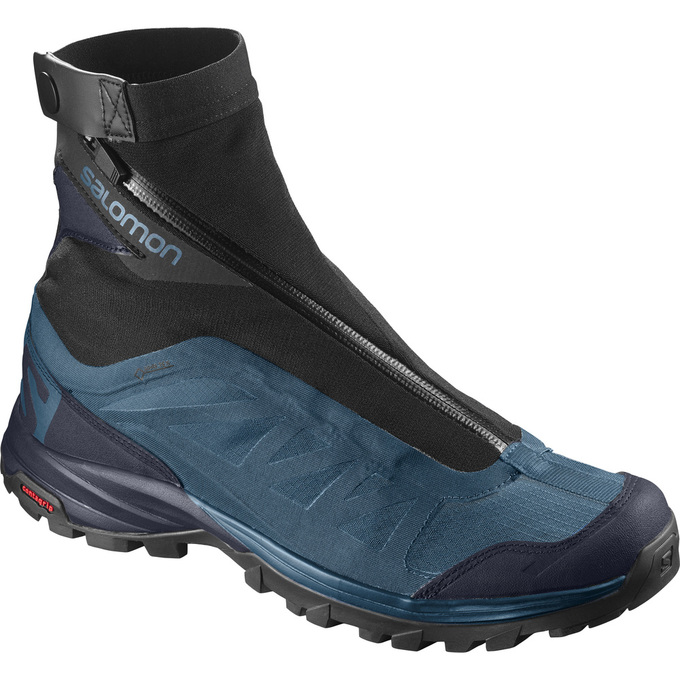 Zapatillas Trekking Salomon Hombre Azules / Negras - Salomon Argentina OUTPATH PRO GTX® ,724138-XOI